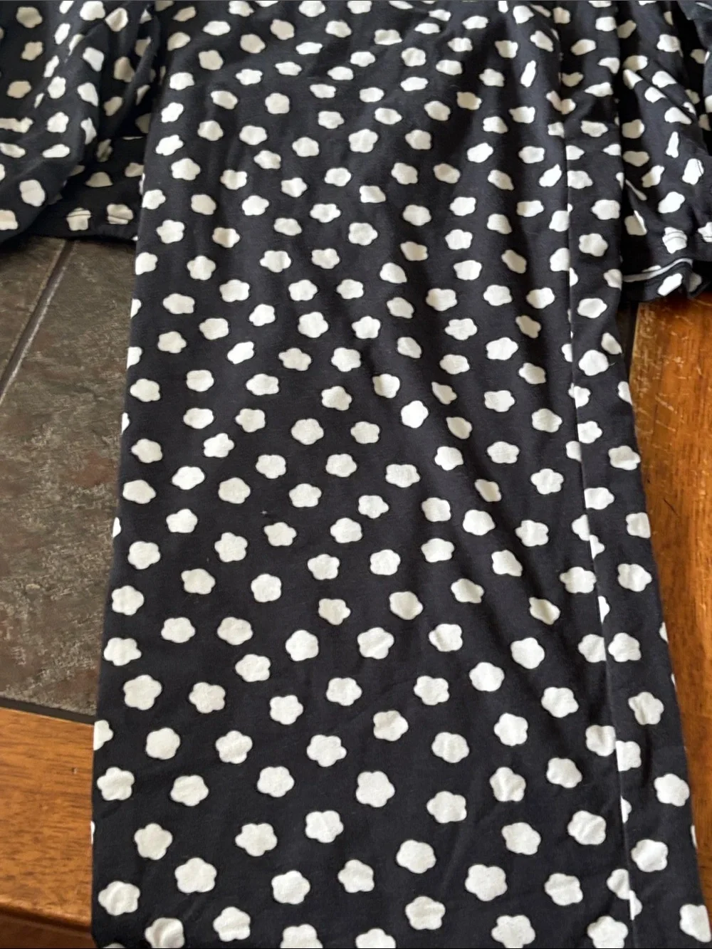 kate spade Black and White cloud Dot Pajama Set